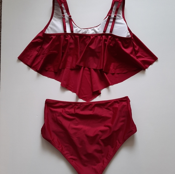 Sexy Red Tankini Bikini Swimsuits, Sz (US 6-12), NWT! - Picture 7 of 7
